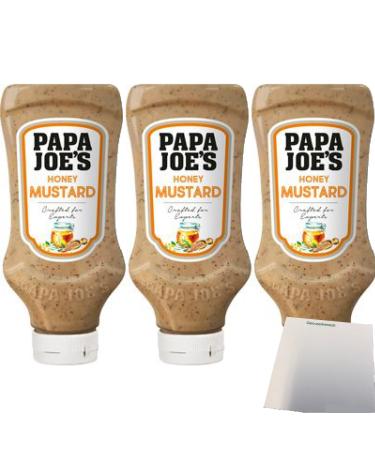 Papa Joes Honey Mustard Sauce (3 x 300ml Bottles) + Usy Block