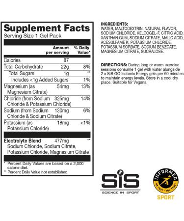 Science in Sport Salted Strawberry Energy Gel Pack - 6 Count | Fast-Acting Carbs + Electrolytes for Performance & Endurance - Buy Online on GoSupps.com
