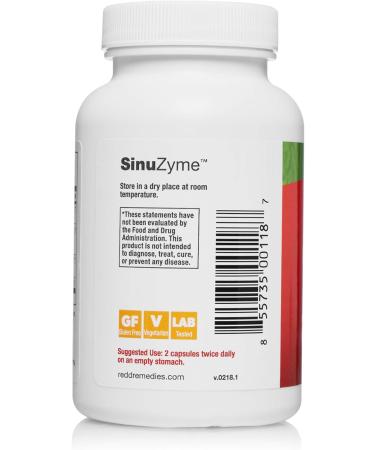 Redd Remedies SinuZyme 40 Capsules - Sinus and Immune Support - Buy Online on GoSupps.com
