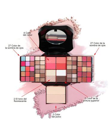 All-in-One Makeup Kit for Women: 54 Color Eyeshadow Palette Eyeliner Mascara Brushes & Lipstick - Shop Internationally - Buy Online on GoSupps.com