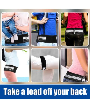 Sciatica Belt for Women and Men 47.2 Inch Sacroiliac Pain Relief Belt Lower Back Support Belt for Alleviates Sciatic Pelvic Lumbar Leg and Sacral Nerve Pain (Black) - Buy Online on GoSupps.com