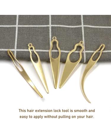 Dreadlocks Interlocking Tool Set - 5 Piece Golden Sisterlock Crochet Accessories - Buy Online on GoSupps.com