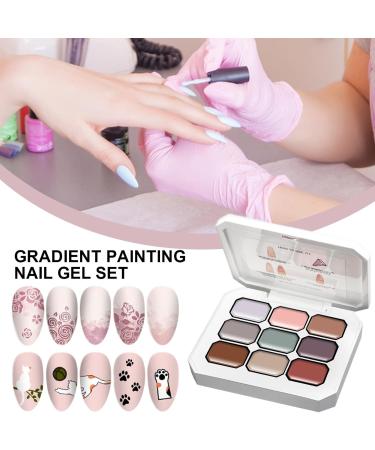 Solid Gel Nail Polish Gradient Sponge Kit for Nail Polish - Artistic Gradient Manicure with Sponges and Metal Clip for Women and Girls Adults at Home - Buy Online on GoSupps.com