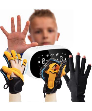 Kids Hand Rehabilitation Robot Finger Exerciser Hemiplegia Finger Rehabilitation Trainer Robot Gloves Family Care Air Pressure Training Smart Glove Stroke Recovery 9-lefthand 9 lefthand