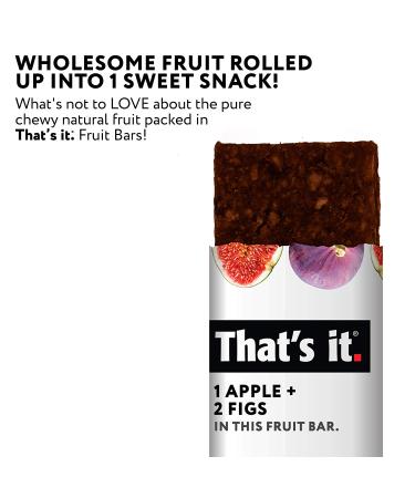 Apple + Fig Fruit Bars - All Natural, Vegan, Gluten-Free Snack (12 Pack) - Buy Online on GoSupps.com