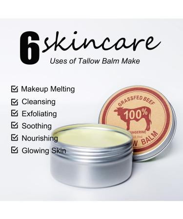 100% Grass Fed Beef Tallow Balm for Skin | Nourishing Full Body Balm (70g/2.5oz) - Natural Skincare Solution - Buy Online on GoSupps.com