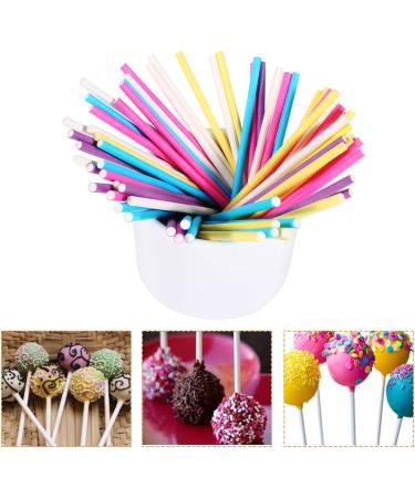  Haofy 100 Pcs Multicolor Paper Lollipop Sticks for Cupcakes Candy Jellies and Chocolates Blue - Buy Online on GoSupps.com