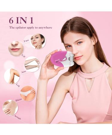 Wireless Facial Epilator for Women - Hair Removal & Bikini Trimmer with LED Light | Epilier Face Purple - Buy Online on GoSupps.com