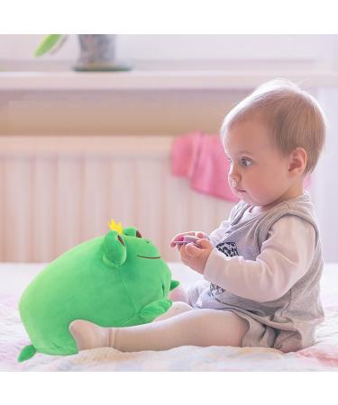 JUNERAIN Super Soft Frog Plush Stuffed Animal 35cm Emerald Green - Adorable Frog Squishy Hugging Pillow Toy for Kids - Cuddly Frog Decoration - Buy Online on GoSupps.com