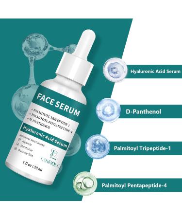 3 Pack Hyaluronic Acid Serum with Peptides - Optimal Hydration & Skin Balance | 1fl.oz (30ml Each) - International Shipping Available - Buy Online on GoSupps.com