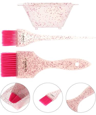 LALAFINA 1 set hairbrush beard kit soft fur hair brush for men hair dying brush and bowl household dye brush hairdressing bowl hair dye bowl Hair Coloring Bleaching Tool Remover 19X5.8X2cm Pink - Buy Online on GoSupps.com