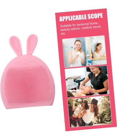 OHPHCALL 4pcs Rabbit Ears Facial Brush Face Wash Massager Facial Cleansing Tool Wash Face Skin Care Brush Face Washing Brush Face Scrub Pink Silica Gel Miss Portable Pore brush 7.5x7.5cm - Buy Online on GoSupps.com