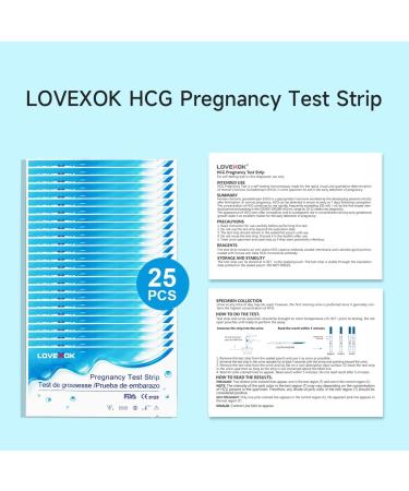 LOVEXOK Urine Pregnancy Test Strips Rapid Detection Kits Home Self-Checking 10mIU 25 Count - Buy Online on GoSupps.com