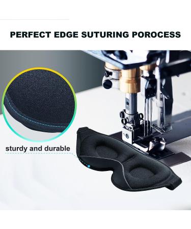 3D Contoured Sleep Eye Mask for Men and Women - 100% Light Blockout, Adjustable Strap, Soft Comfort Eye Shade - Perfect for Sleep, Travel, Yoga, and Eyelash Extensions - Black - Buy Online on GoSupps.com