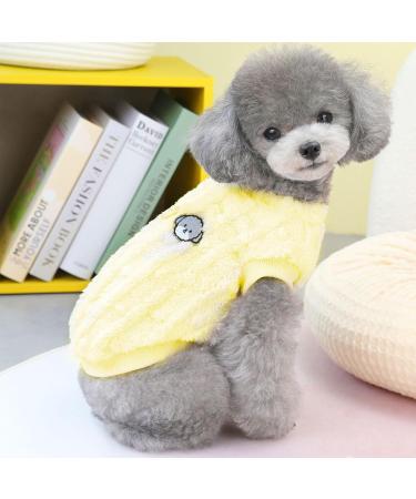 Warm Yellow Dog & Cat Sweater - Perfect for Small & Medium Dogs - Cozy Winter Clothing for Pets - Buy Online on GoSupps.com