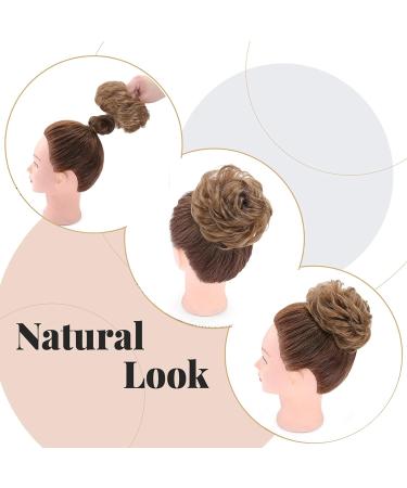 Thick Synthetic Hair Bun Extension - Coffee Brown & Sandy Brown Hairpiece for Women - 45g - Buy Online on GoSupps.com