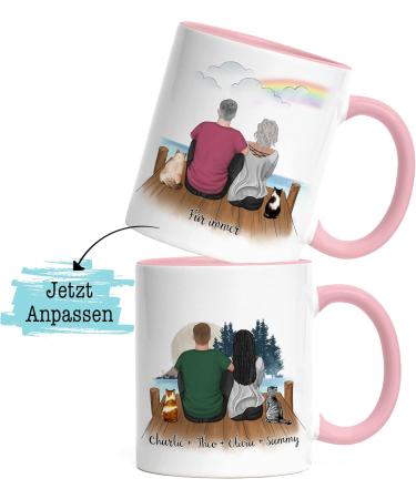 Personalized Pink Cat Cup for Cat Lovers - Perfect Gift for Couples & Cat Owners - Buy Online on GoSupps.com