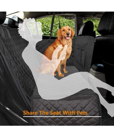 Vailge Waterproof Dog Car Seat Cover with Side Flaps - Black, Hammock Convertible Standard - Buy Online on GoSupps.com