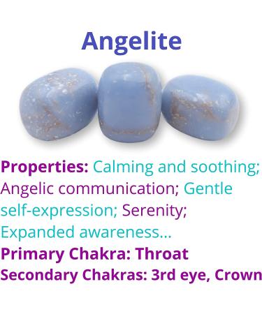 NatureWonders Tumbled Angelite Healing Stones - Calming & Soothing Crystals for Angelic Communication & Serenity - Set of 9 - Buy Online on GoSupps.com