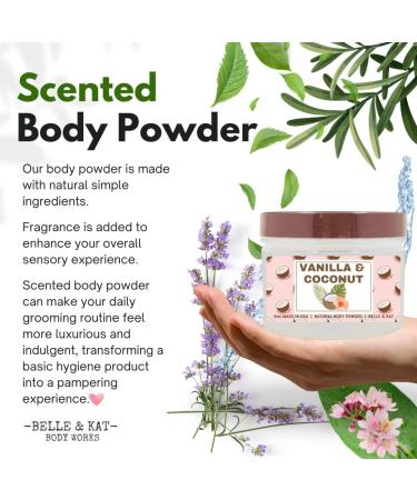 Body Powder for Men & Women Scented Vanilla Coconut Perfume Dusting Powder Bath Powder with Fragrance & Essential Oils Talc Free 8oz Container Made in USA Vanilla Coconut (Body Powder) - Buy Online on GoSupps.com