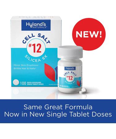 Hyland's Naturals Acne & Blackhead Treatment + Hair & Nail Growth Supplement | Homeopathic Remedy | 12 Cell Salt Silicea 6X Tablets | 100 Count - Buy Online on GoSupps.com