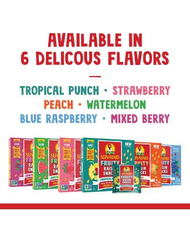 Sun-Maid Blue Raspberry Sour Raisin Snacks 0.7oz - 7 CT - Delicious and Tangy Fruit Snack - Buy Online on GoSupps.com