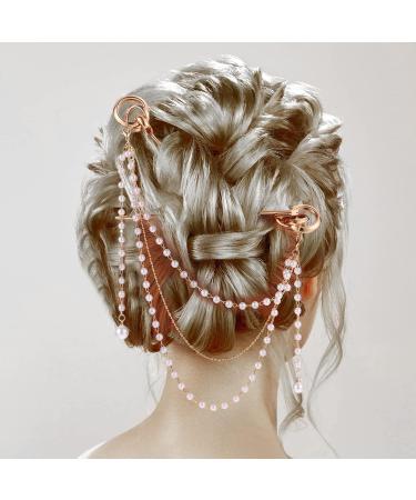 Lurrose Japanese Pearl Tassel Hairpin - Gold Chinese Hair Stick (1 Piece) | International Shipping Available - Buy Online on GoSupps.com