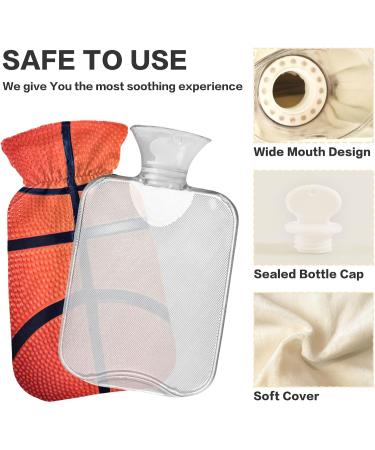 YOUJUNER Hot Water Bottle with Basketball Print Cover | 1L Large Hand & Feet Warmer for Ultimate Comfort | Perfect for Sports Fans - Buy Online on GoSupps.com