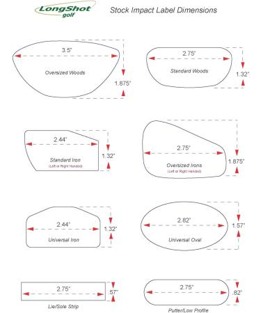 Impact Labels for Golf Clubs - 125 Woods & 125 Irons - 1 Pack - Buy Online on GoSupps.com