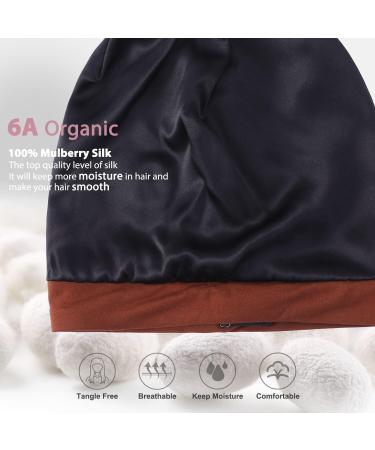 100% Mulberry Silk Lined Sleep Cap in Titian Red - Buy Online on GoSupps.com