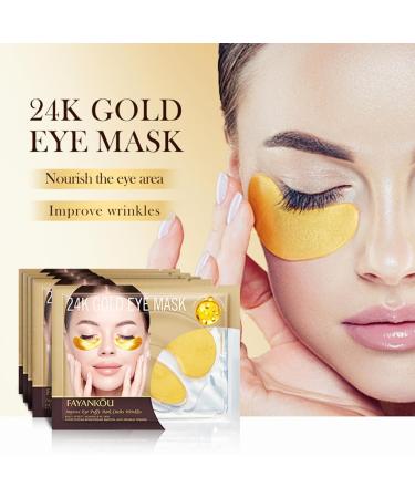 24k Gold Under Eye Mask 24k Gold Eye Masks For Dark Circles Puffy Eyes 24k Gold Under Eye Gel Pads Under Eye Patches Improve Under Eye Bags Fine Lines And Wrinkles Eye Masks Skincare(10 Pairs) - Buy Online on GoSupps.com