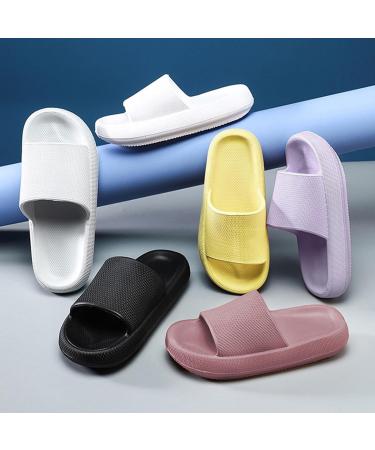Monerffi Cloud Flip-Flops for Women & Men - Comfortable Non-Woven Slides & Bath Shoes in Lemon Yellow EU 38/39 - Buy Online on GoSupps.com