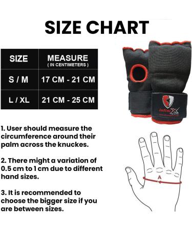 INFINIX SPORTS Boxing Hand Wraps Inner Gel Gloves for Punching  Elasticated Padded Bandages Under Mitts Quick Wraps Men & Women  Fist Protector  Great for MMA Training Black Large/X-Large - Buy Online on GoSupps.com