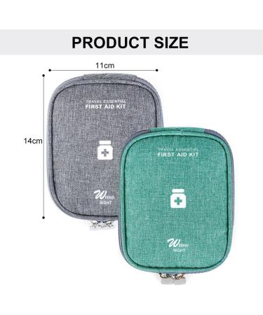 Buy HioQFR 2PCs Portable Travel Pharmacy Bags - Small Emergency & Medication Bag for Home Office & Outdoor (Gray + Green) - Buy Online on GoSupps.com