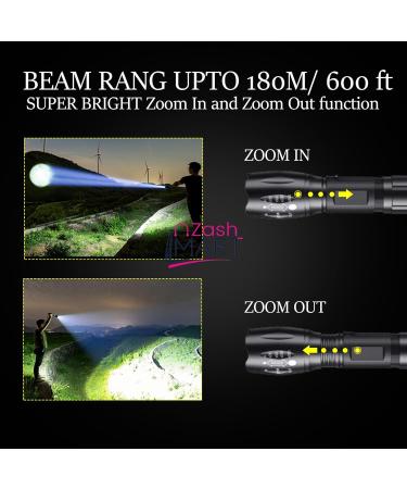 ZASHMART UV Torch 87MM L 9LED Torch 395 NM Black Flashlight Powerful UV Light Pets Urine Detector 26MM Dia Ultraviolet Light Cat Dog Bed Dry Urine Detector (Pack of 5) (2 Modes Zoom Torch) - Buy Online on GoSupps.com