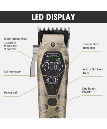 Karrte Professional Hair Clippers for Men - Cordless Beard Trimmer Set with T-Blade Rechargeable Grooming Kit & LED Display - Ideal Barber Starter Kit - Buy Online on GoSupps.com