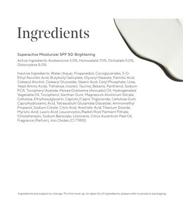 Murad Superactive Brightening Moisturizer SPF 50 - Vitamin C Packed Hydrating Ulta Sheer Facial Sunscreen W/Lipid-boosting Technology for Preventative Aging Protection from UVA/UVB (1.7 Fl Oz) - Buy Online on GoSupps.com