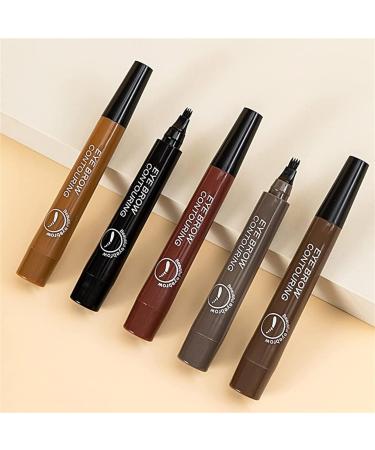 Matezis Eyebrow Pencil 2pcs Lumierez Brow Pen 4 Tipped Precise Brow Pen Long Lasting Microblading Eyebrow Pen (Gray Brown) - Buy Online on GoSupps.com