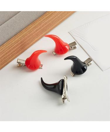 1 Pair Horn Hairpin Hot Girl Gospongy Hairclip Halloween Gospony Tail Braid Hair Clips For Women Hairpins Hairpins For Women Hairpins Daily Hairstyles Cute Devil Horn Pins white - Buy Online on GoSupps.com
