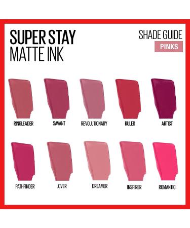 Maybelline Super Stay Matte Ink Liquid Lipstick - Romantic Vivid Pink | Long-Lasting | Up to 16H Wear | 0.17 Fl Oz - Buy Online on GoSupps.com