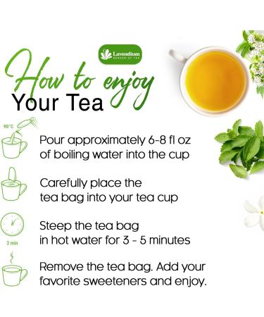 Lavendium Premium 40 Stevia Leaf Tea Bags 100% Natural and Pure from Stevia Leaves. Sugar Substitute for Tea Coffee. Zero Calorie Sweetener. No Sugar No Caffeine No Gluten Vegan. - Buy Online on GoSupps.com