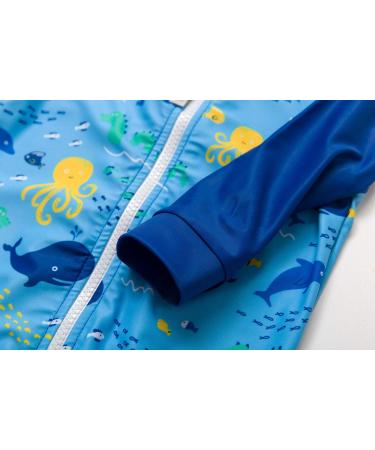 BONVERANO Baby Boys Swimsuit | Full-Length Zipper One Piece with UPF 50+ Sun Protection | 2-3 Years Sea | Toddler Bathing Suit - Buy Online on GoSupps.com