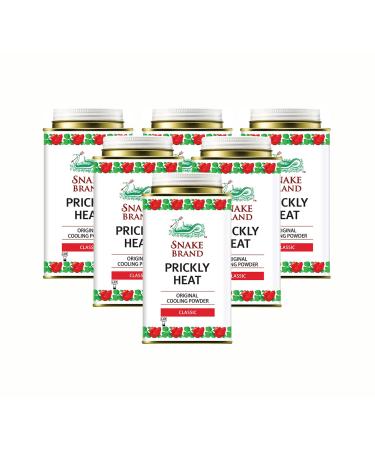 SNAKE BRAND Prickly Heat Cooling Body Powder 140g (Classic Pack of 6) Classic 140 g (Pack of 1) - Buy Online on GoSupps.com