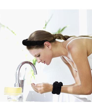 Buy Gugugo Headband Wrist Joint Set - 3 Piece Makeup & Skincare Hair Band Set | Sponge & Terry Fabric | Ideal for Facial Cleaning & Showers - International Shipping Available - Buy Online on GoSupps.com