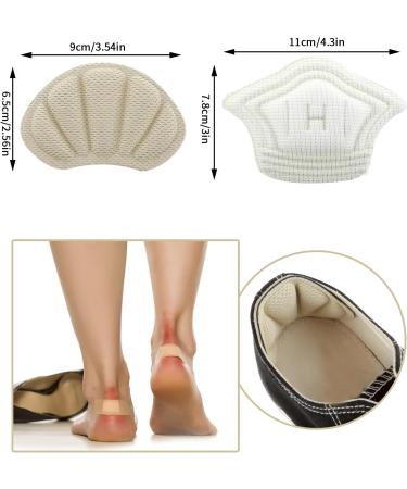 WLLHYF 4 Pairs Heel Grips Liner Cushions Inserts Self-Adhesive Foot Back Protectors Covers Guard Repair Pads for Shoe Too Big Men Women Anti Rubbing Blisters Slipping Thickness 7mm(Apricot) - Buy Online on GoSupps.com