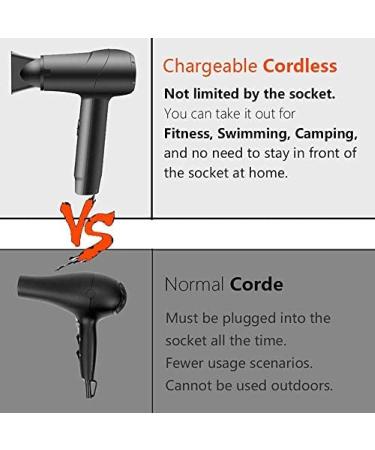 Cordless Hairdryer Rechargeable Wireless Hair Dryer W/Charging Base Hot & Cold Air Blow Dryer for Blowing Hair/Painting Drying/Pet Care Hilarious123 - Buy Online on GoSupps.com