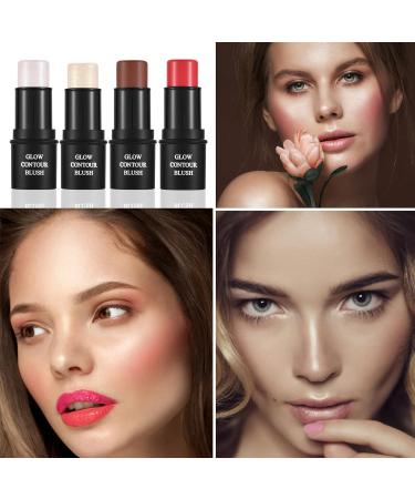 Wismee 4 Pack Cream Contour Highlighter Blush Bronzer Shimmer Makeup Sticks - Buy Online on GoSupps.com