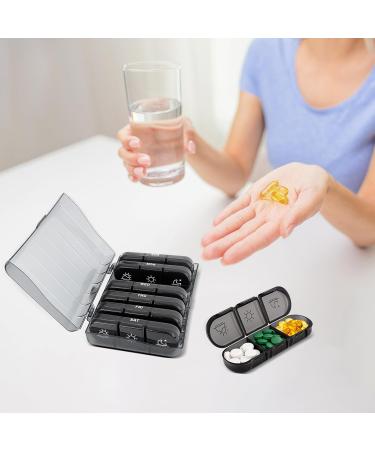 Aiqinu 7-Day Pill Organizer | Large 3-Compartment Tablet Box for Travel & Home | Weekly Medication Storage Solution - Buy Online on GoSupps.com