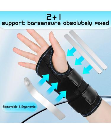 Pyrrhonian Adjustable Wrist Bandage with 3 Stays - Ideal for Arthritis Tendonitis & Sports Protection | S/M Size for Men & Women - Buy Online on GoSupps.com