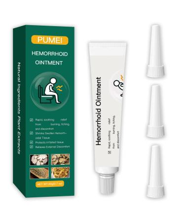 Pumei Hemorrhoid Cream Herbal Hemorrhoid Ointment Massage Hemorrhoids Ointment for Men and Women Herbal Hemorrhoids Cream